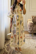 Floral Print Button-Up Shirt Dress