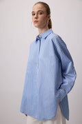 THIN STRIPED OVERSIZE SHIRT