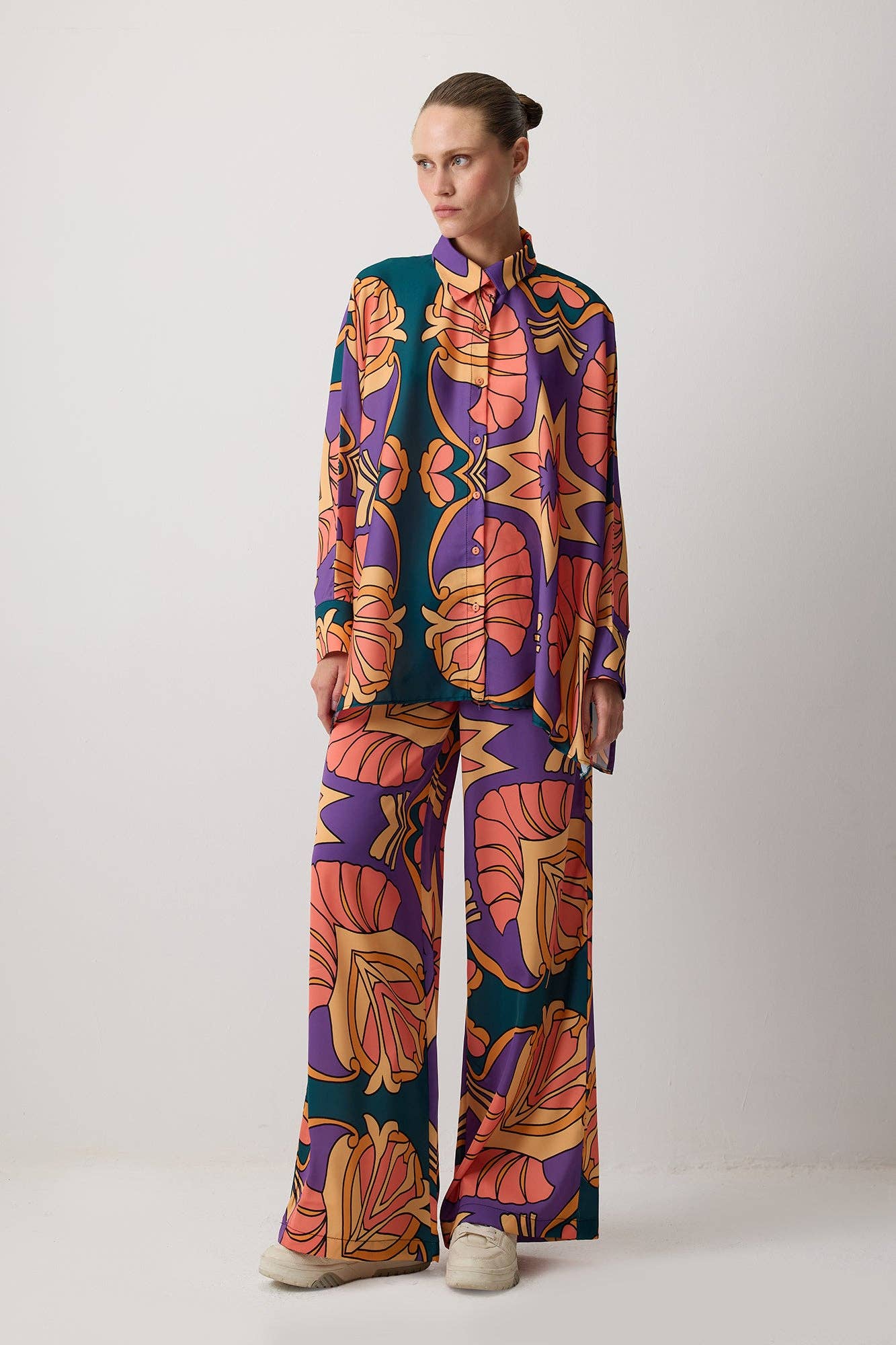 PATTERNED SHIRT AND PANTS SET