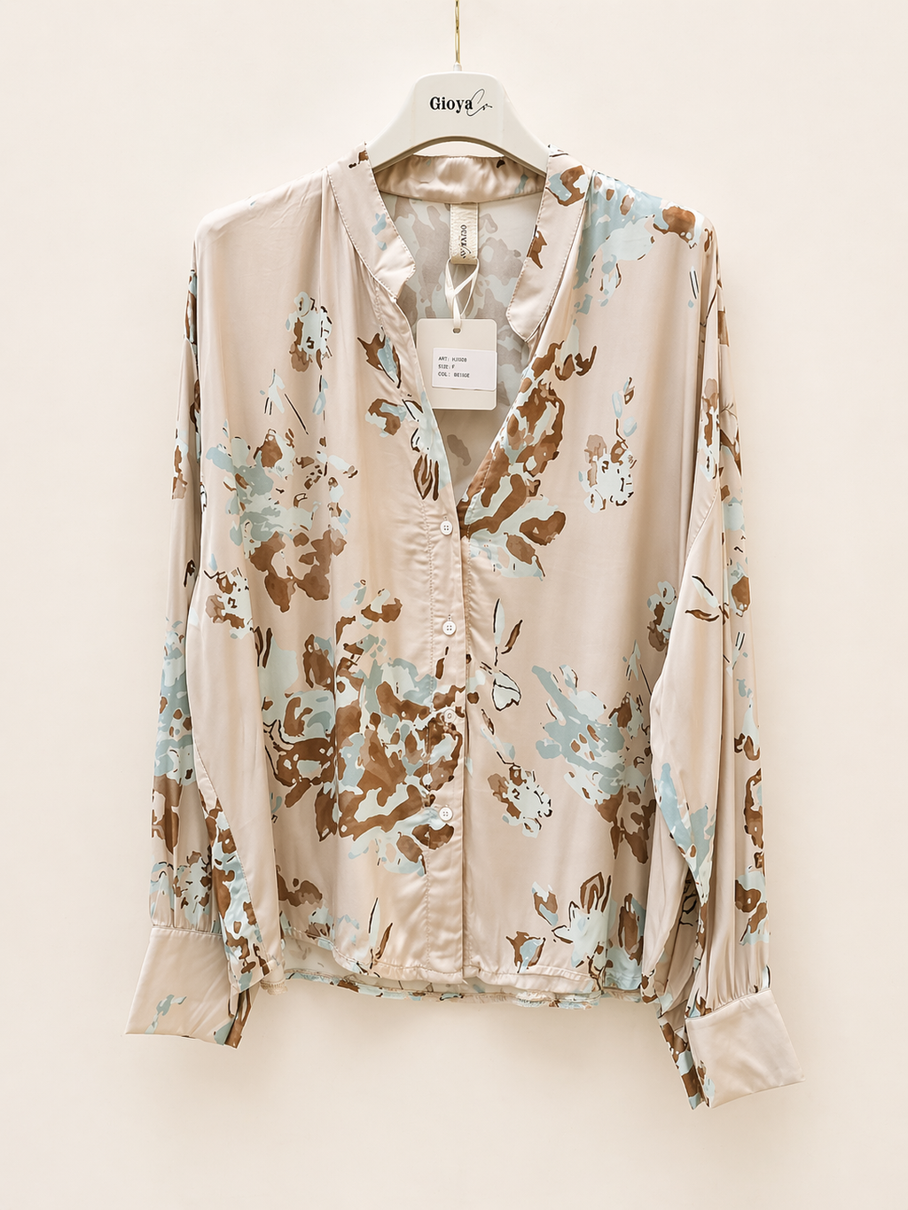 Flowing printed viscose shirt