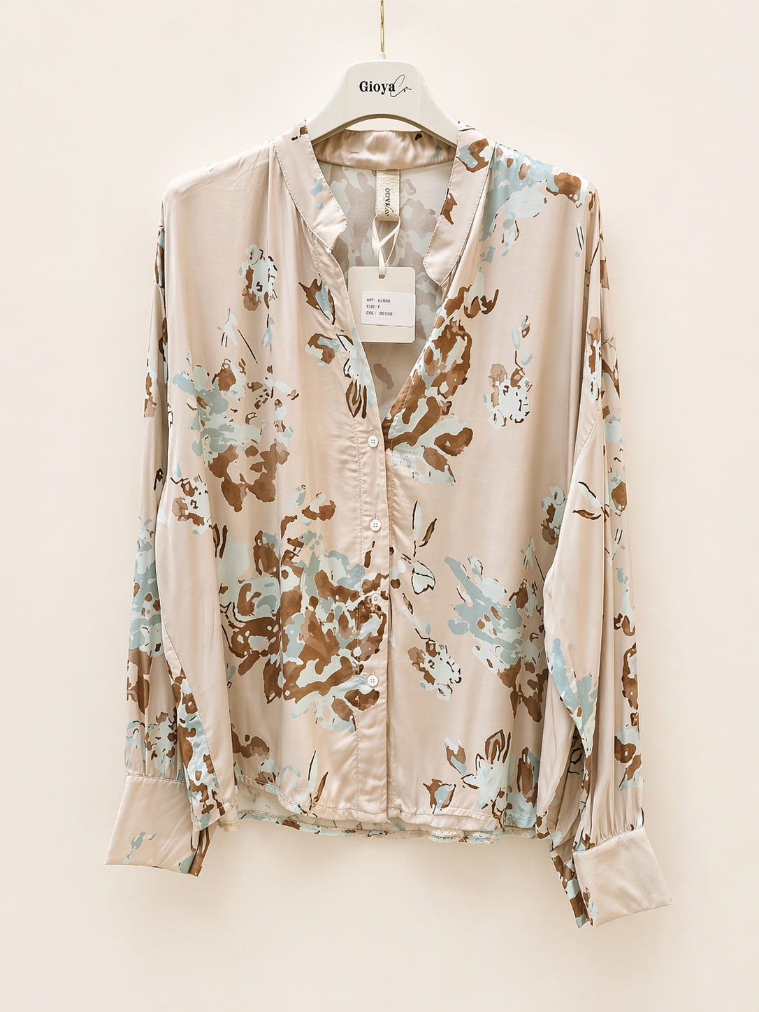 Flowing printed viscose shirt